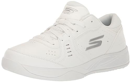 Skechers - Skechers Viper Court Smash, Zapatillas, White/Silver Synthetic,