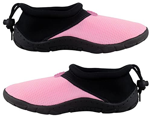 Zapatos de Agua, Zapatillas para Buceo Snorkel Surf Piscina Playa Vela Mar Río Aqua Cycling Deportes Acuáticos, Calzado de Natación Escarpines para Hombre Mujer Unisex (Rosa y Negro, Numeric_41)