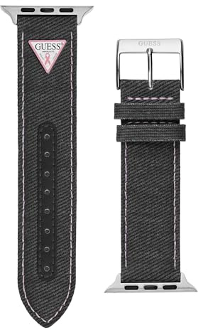 GUESS Herren-Smartwatch-Armband kompatibel mit Apple Watch (42 mm - 44 mm), grau, Einheitsgröße, Modern