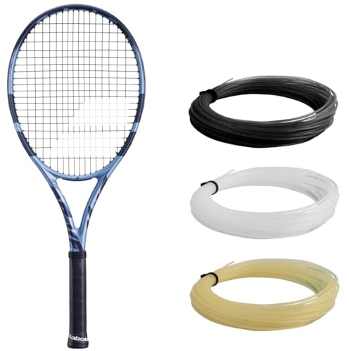 Babolat Pure Drive 11th Gen Tennis Racquet (4 1/4 Grip) Strung with White Syn Gut at Mid-Range Tension