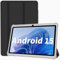 TUOHAITIME Android 15 Tablet 7 Inch Tablet, 9GB RAM 32GB ROM 1TB Expansion, Quad-core Processor, Dual Camera, 5G/2.4G WiFi, Bluetooth, Parental Control, Drop-Proof Case (Black)