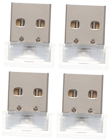 Ciieeo 4pezzi Luce Auto Usb Lampada d Atmosfera Per Veicolo Laptop Camera Da Letto Luce Notturna Lampada Interna Auto
