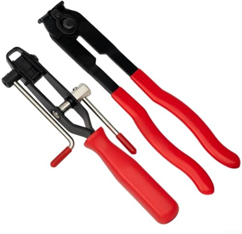 Besttoolifes Set di pinze a gabbia sferica per installazione di giunti CV e stivali, pinze per fascette stringitubo automobilistiche con gamma da 0 a 22 mm, utensile manuale in lega di acciaio rosso