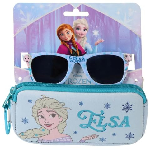 Lunettes de soleil avec étui La Reine des Neiges pour enfants - Lunettes de soleil avec étui Frozen pour garçons et filles en été et promenade quotidienne