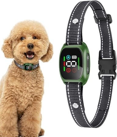 Collare Antiabbaio, Addestramento Ricaricabile con 4 Modalità, Per Cani di Grossa Taglia, Ideale per Tutte le Taglie, Cuccioli, Interno, Esterno, Casa, Viaggi, Nuoto, Bagno, Passeggiate