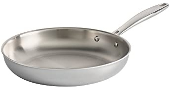 Tramontina 80116/005DS Gourmet 18/10 Stainless Steel Induction-Ready Tri-Ply Clad Fry Pan, 10-Inch, Stainless by Tramontina