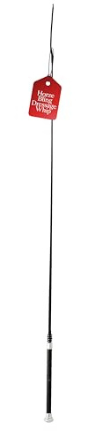 HORZE Lightweight Dressage Whip with Bling and Leather Grip Handle - Black - 40 in