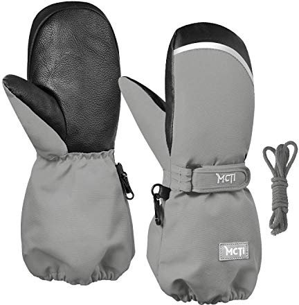 MCTi Skihandschuhe Kinder, Wasserdicht Winterhandschuhe Fäustlinge, Snowboard Handschuhe, Wärme für Jungen und Mädchen 1-15 Jahre