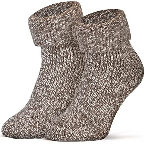 Piarini - 1 paire de chaussettes d'hiver - antidérapant - laine