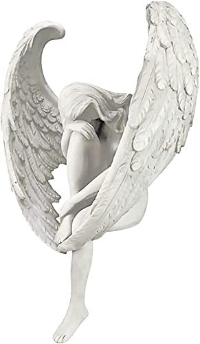 EatingBiting Statues d'ange de 15 cm - Décoration de jardin en résine - Décoration d'intérieur - Souvenir - Accessoire de fête religieux - Pierre antique
