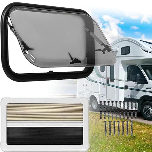 YMAOMAO Seitenfenster Ausstellfenster Seitenfenster Wohnmobil Fenster, Wohnmobil-Fenster Mit Sichtschutz Und Sonnenschutz Mit Integriertem Rollo Und Fliegengitter Für Wohnwagen Van Camper,950 * 500mm