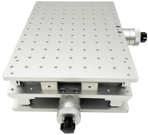 INTBUYING 2 Axis Moving Table for Laser Marking Engraving Machine Portable XY-Axis Moving Workbench 300 * 220 Two-dimensional Marking Machine Table