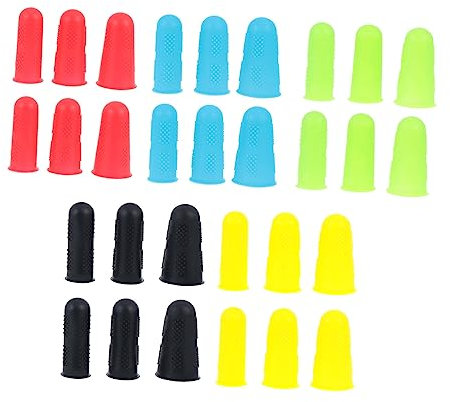 Gogogmee Gepolsterte Fingerschutzkappen Silikon-Fingerschutz für Heißkleber 5er-Pack widerstandsfähiger Fingerschutz
