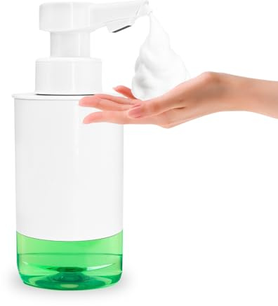 Mamiddle Dispensador Automático de Jabón para Baño con Sensor Infrarrojo, Carga USB-C, Resistente al Agua IPX5 (Tipo de Espuma - Acrílico Blanco)