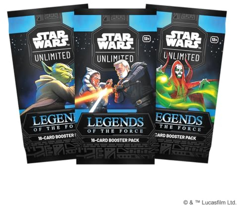 Fantasy Flight Games - Star Wars: Unlimited Trading Card Game Legends of the Force BOOSTER PACK - 16 Cards Featuring Jedi, Sith & Iconic Characters, Ages 12+, 2+ Players, 20 Minute Playtime
