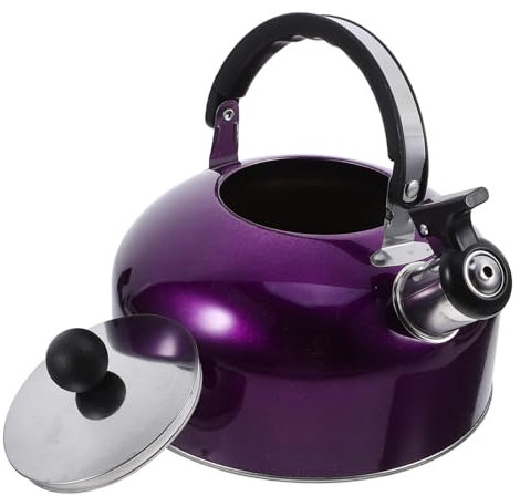STOBAZA Hervidor de Agua Silbante Inoxidable Grande Olla de Metal para Hervir Agua Hervidor Práctico para Cocina Mango Cómodo para Uso Doméstico y Restaurantes