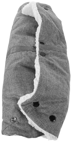 OFFIGAM Stroller Gloves Hand Muff Winter Oxford Cloth Plush Anti Freeze Warm Pram Stroller Accessories Grey