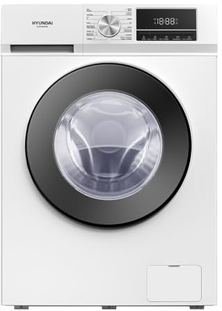 Hyundai Lavadora 9Kg Carga Frontal Blanco HLF914IADW01. 1950W, 1400rpm, Motor Inverter, 16 Programas, Función Stop&Go, Clase de Eficiencia Energética A