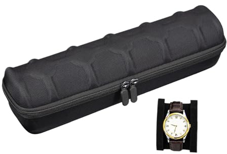 zjhukfmc Funda de transporte para reloj, portátil, 5 compartimentos, almacenamiento y organizador de relojes, para organización de colección de negocios, hogar, protección diaria,