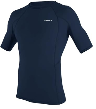 O'NEILL Men's Short Sleeve Rash Guard UPF 50+ Sun Protection Rash Guard Top Navy Size L