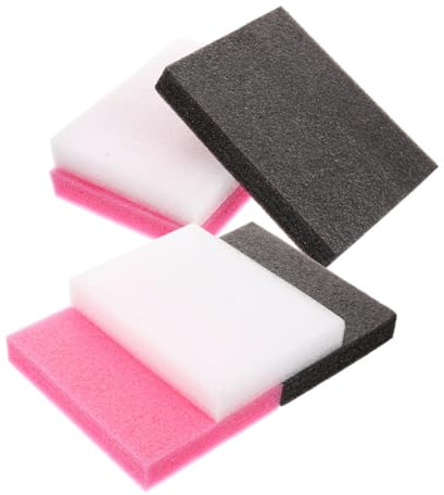 BCOATH Almohadilla de Fieltro para Fieltrado Aguja 6 Piezas 15x10x3 Cm Espuma Perlada de Color Claro, Negra y Roja, Cojín Flexible para Manualidades DIY y Suministros de Costura