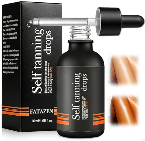 30ml Concentrato Autoabbronzante, Autoabbronzante e Cura del Viso, Effetto Abbronzatura Naturale, Migliorano Il Tono Naturale Della Pelle,Naturalmente la Produzione di Melanina