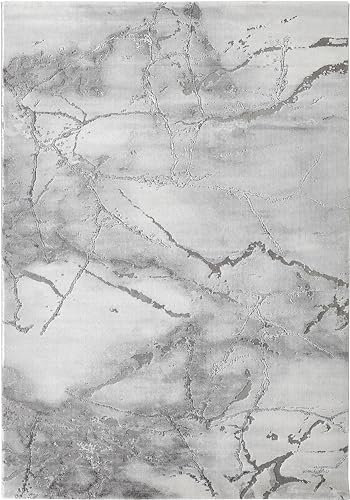 -LUXOR- living andiamo Teppich Pico Wohnzimmerteppich - Teppich Wohnzimmer oder Schlafzimmer pflegeleicht und strapazierfähig für Verschiedene Einrichtungsstile 120 x 170 cm Grau