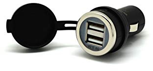 Cliff-Top® 3.3 Amp Ultra Fast USB Car Charger (Auto Shunt) for Auto, Truck, Motorcycle, and Marine - Made in Taiwan (Black)