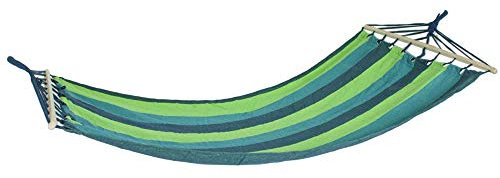 Garden Pleasure Hängematte Grün Länge 280 cm Baumwolle Polyester Holz Hawaii