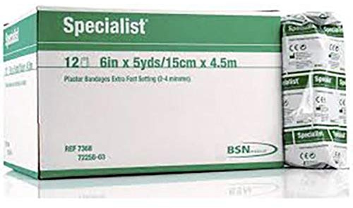 BSN - 72591 Specialist Plaster Bandages, Extra Fast, 3 x 3 Yards, Box of 12