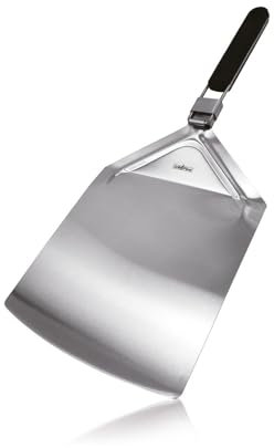 Grillfürst Pizzaheber aus Edelstahl, klappbar - Pizzaschaufel für Brot, Flammkuchen u. v. m., Pizzaschieber mit Einer Fläche von 24 x 25 cm