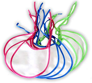 Best For Kids Babylätzchen zum Binden Latz Essen Weiches Lätzchen Frottee 5-Pack oder 10-Pack in 3 Farben (Grün, 10-Stück)