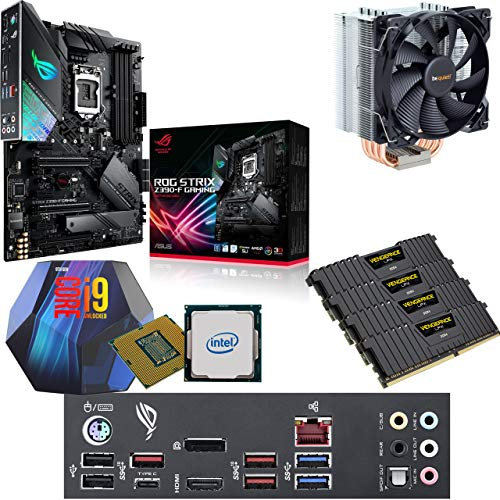 Components4All Intel Coffee Lake Core i9 9900K 3.6GHz (5.0GHz Turbo) CPU, Asus Strix Z390-F Gaming Motherboard, 32GB 3200MHz Corsair DDR4 RAM & BeQuiet Pure Rock 120mm CPU Cooler Pre-Built Bundle