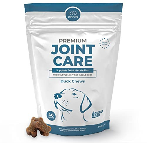 Anicare Premium Joint Care: Friandises à mâcher pour articulations! avec de la glucosamine, chondroïtine, du MSM et des moules aux orles Verts