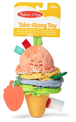 Melissa & Doug - Ansteckbares Eiscreme-Baby-Spielzeug für unterwegs mit Tönen und Vibration