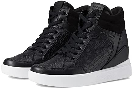 Guess Blairin, Zapatillas Mujer, Negro con Logotipo, 37 EU