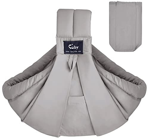 CUBY Babytragetuch, tragbare Baby-Essentials für Neugeborene, natürliche Baumwolle, verstellbare Babytrage, bequem, leicht zu tragen, Stillen für Säuglinge, Kleinkinder, Wickelschlinge für Neugeborene