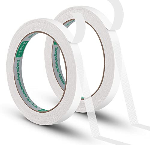 flintronic Double Sided Tape, 2 Roll Mounting Tape Heavy Duty, Multipurpose Adhesive Clear Sticky Tape for DIY, Crafts, Gift, Photos Documents, Wallpaper, Cards and Boxes, Total 20M (10mm*10m x2 Roll)