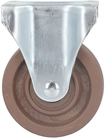 Rotella Fissa, Rotella in Nylon con Piastra Fissa 4 Pollici Resistente Al Calore per Carrello del Carrello della Macchina, Rotelle con Stelo