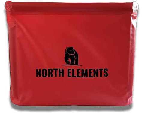 North Elements Faltschüssel 20L | Faltbare Camping Waschschüssel aus robustem Planen Gewebe | Vielseitig einsetzbar als Spülschüssel oder Eimer | Perfekt für Camping & Outdoor (Rot)