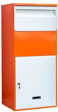 zxhrybh Buzon Exterior, Buzón Moderno de Gran Capacidad, Buzones Independiente para Paquetes, con Almacenamiento Seguro con Cerradura(Orange,39.3in/100cm)