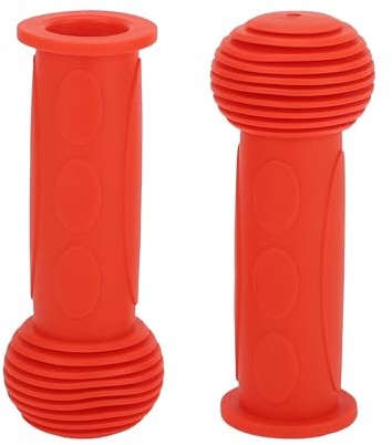 TUCKBOLD Child Bike Handlebar Grips Covers 110mm Long Soft | Children Bicycle End Grips Protector Orange 1 Pair