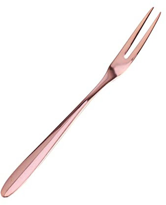CIYODO Forchette in Acciaio Inossidabile Per Dessert Di Frutta Manico in Oro Rosa 3003 Leggere Per Viaggi Allaperto