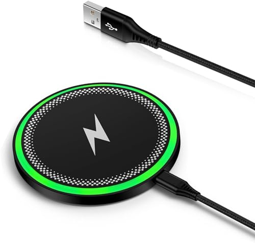 15W Wireless Charger Samsung Induktive Ladestation für Samsung Galaxy S26 Ultra/S25 FE/S24 /S23/S22,Google Pixel 10/9/8/7,Schnelles Kabelloses Ladegerät Handy Induktions Ladegerät für iPhone 17/16/15