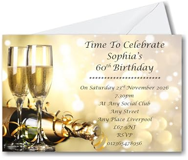 Bespoke Candy Delights Personalised Beautiful Birthday Party Invitations, Invites, Any age & Surprise can be added 16th 18th 21st 30th 40th 50th 60th 70th 80th Ref BD30 (12)