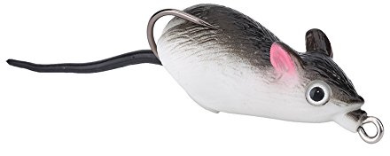 Souris Leurre,Souris Rat De Pêche Leurre,2Pcs Douce Souris De Souris en Caoutchouc Souris Leurres De Pêche Appâts Artificiels Top Eau Attaque Crochets Bass Bait Double Crochets Attaque(Gris Foncé)