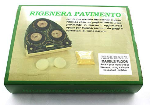 BMC Regenerador de Suelos de Mármol Kit 3 para Utilizar una pulidora doméstica Normal como lijadora de mármol con Discos abrasivos y de Pulido de 80 mm para Restaurar Pisos de mármol Antiguos