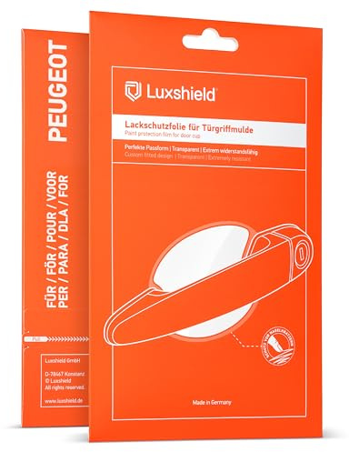 Luxshield bil dörrhandtag skyddsfilm infällt grepp för Peugeot Traveller V I 2016-2026 - repskydd, lackskyddsfilm - transparent glansig