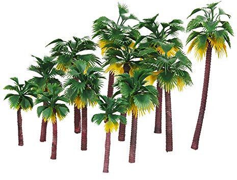 NA 12 Pieces Of Palm Tree Models Landscape Models Used For DIY Miniature Artificial Layout Rainforest Models Can also Cake Toppers