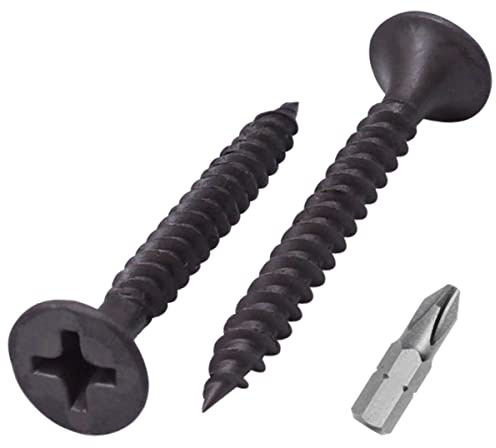 SKIR'CO (450 st) Svart fosfatfinish 3,5 x 32 mm gipsskruvar, fin tråd, Phillips Bugle Head